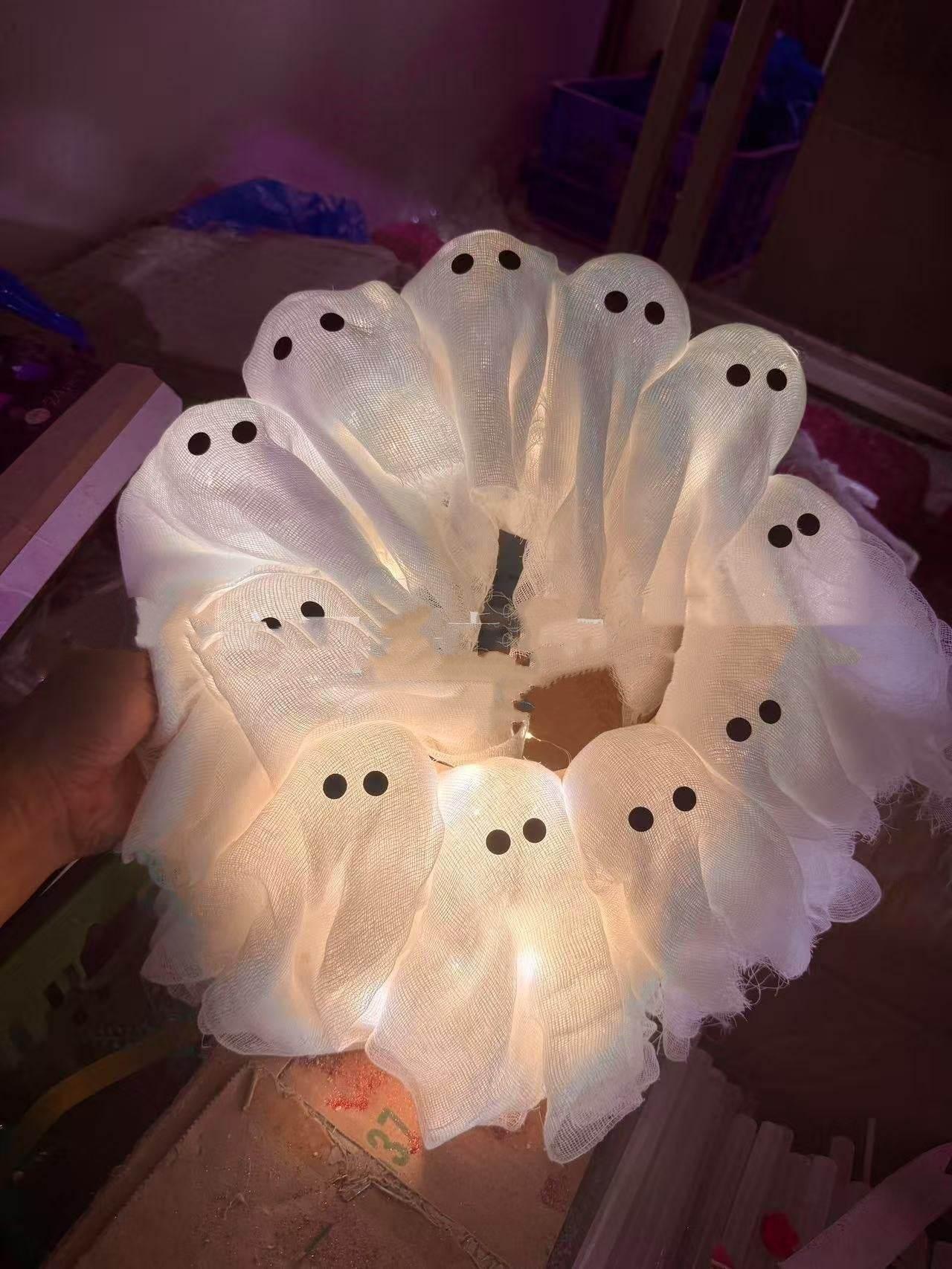 ZA-Zola Light-Up Ghost Garland Halloween Decor - ZA-Zola