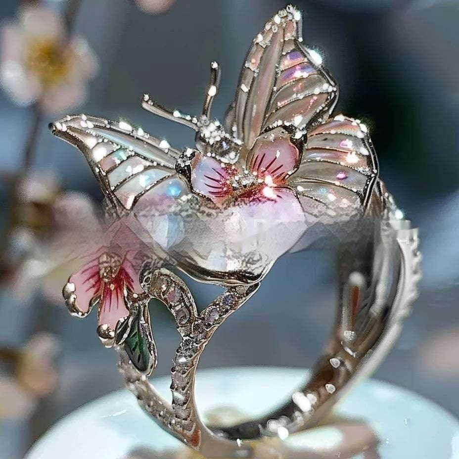Elegant Butterfly Ring for Women Adjustable Open - ZA-Zola