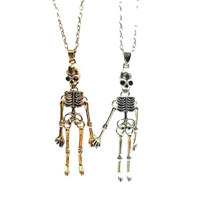 ZA-Zola Vintage Skull Ghost Necklace Pair - ZA-Zola