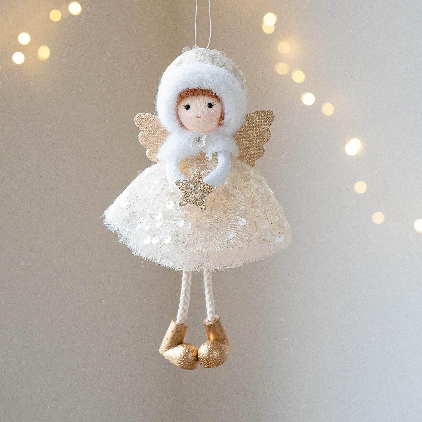 Christmas Angel Girl Pendant Winter Mesh Big Eyes Décor - ZA-Zola