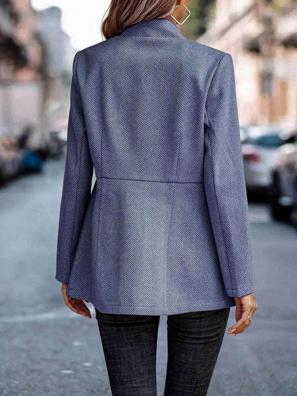 Shop Slim-Fitting Woolen Jacket for Women | Stylish Commuting Overcoat - ZA-Zola