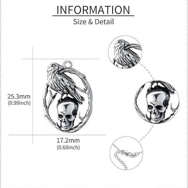 ZA-Zola Retro Halloween Skull Pendant Necklace - ZA-Zola