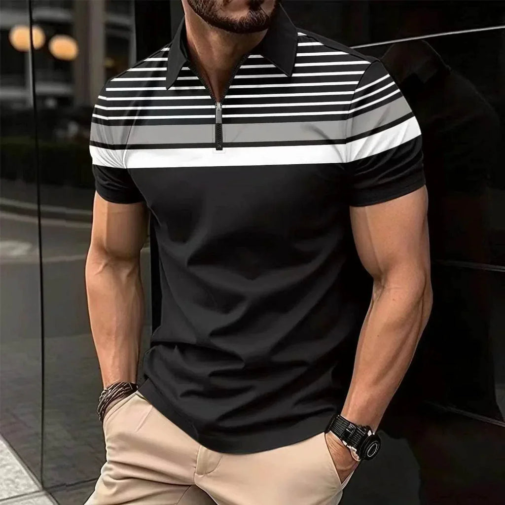 Stylish Business Striped T-Shirt for Men – Shop Now - ZA-Zola