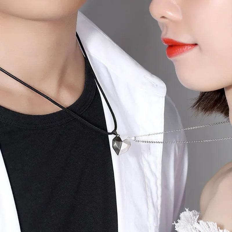 Magnetic Heart Pendant Necklace for Couples - ZA-Zola