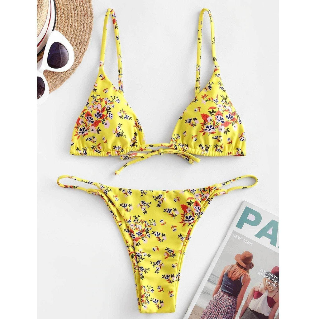 Summer Flowers Bikini | Sexy Push-Up Swimsuit – Buy Now - ZA-Zola