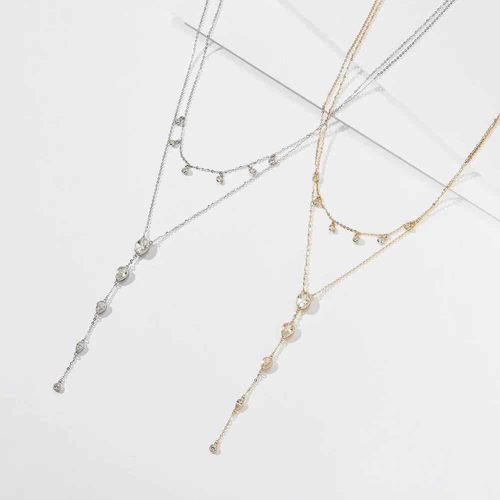 Women's Sterling Silver Twin Lasso Necklace - ZA-Zola