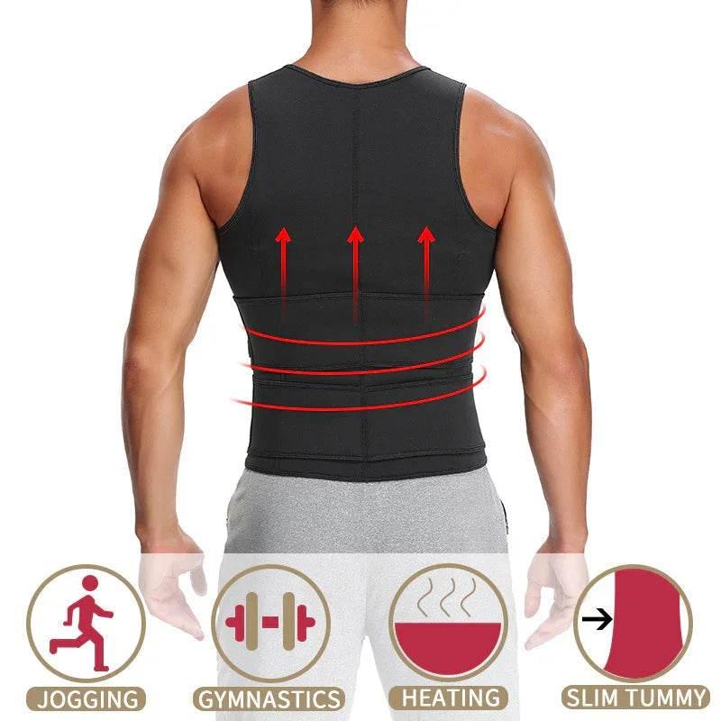 Men's Double Belt Sauna Vest Waist Trainer Body Shaper - ZA-Zola