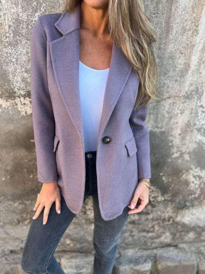 Short Blazer Jacket Women Winter Commuter - ZA-Zola