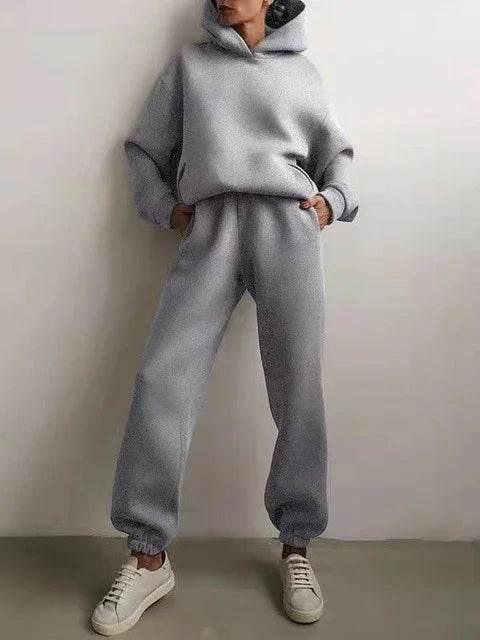 Simple Solid Color Hooded Suit – Shop Now! - ZA-Zola