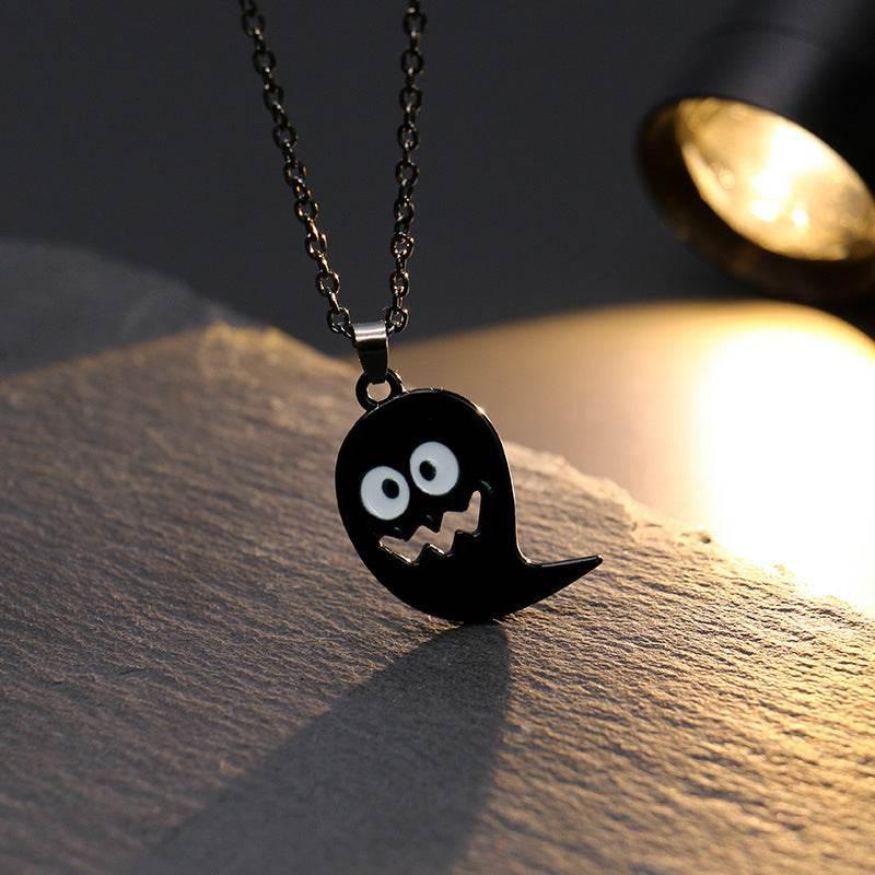ZA-Zola Ghost Skull Bat Pendant Necklace - ZA-Zola
