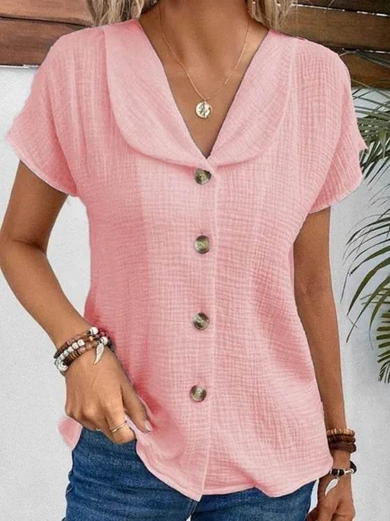 Summer Button Cardigan Top for Women – Loose Fit - ZA-Zola