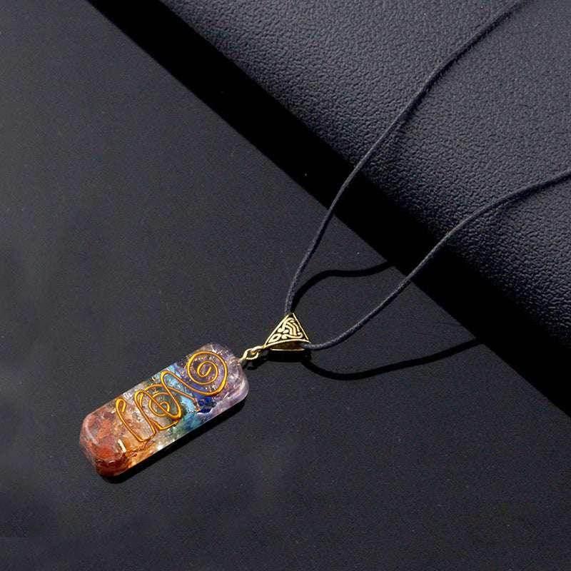 Gravel Seven Chakra Spirit Pendant Necklace - ZA-Zola