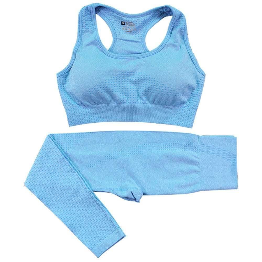 Seamless 2PCS Yoga Set - High Waist & Crop Top - ZA-Zola