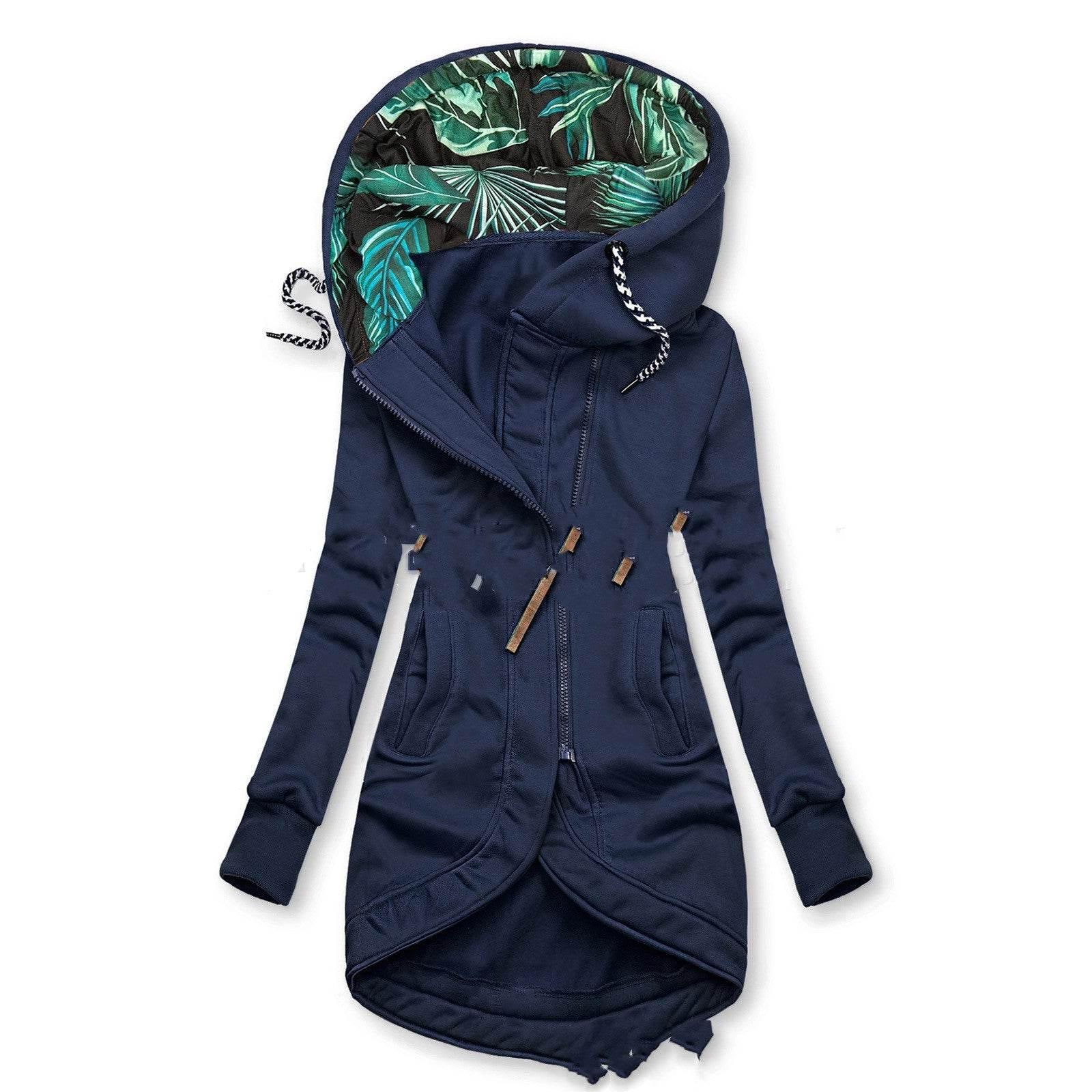 Solid Colour Hooded Long Sleeve Jacket for Men & Women - ZA-Zola