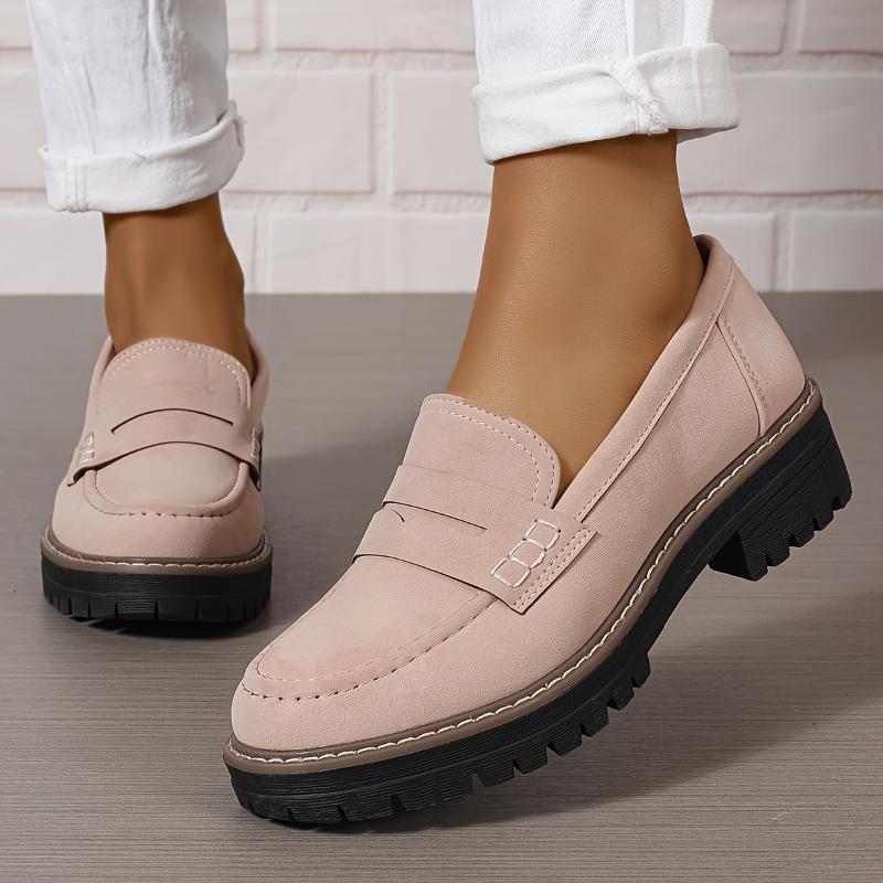 Women’s British Style Matte Flat Shoes Casual Elegant Wear