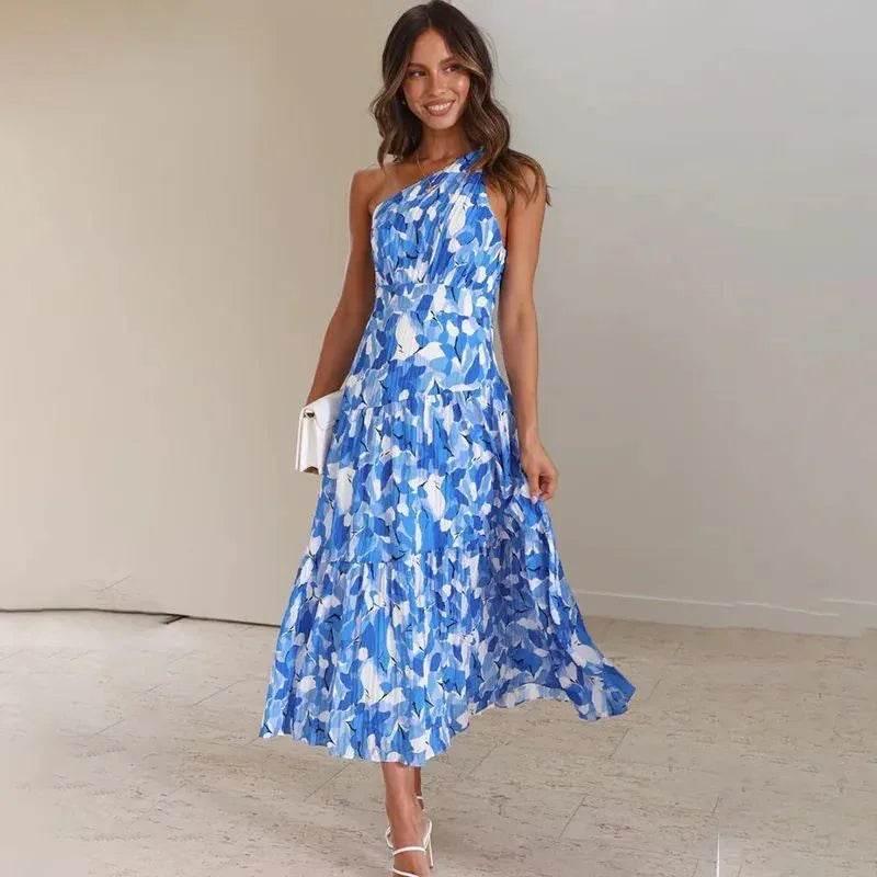 Backless Floral Print Dress | Elegant Summer Holiday - ZA-Zola