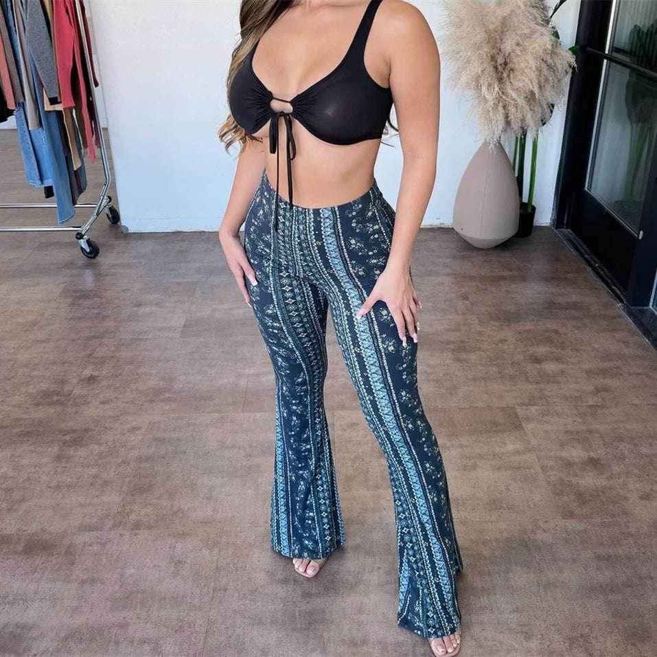 Sexy Slim Print Pants for Women – Low Waist Fit - ZA-Zola