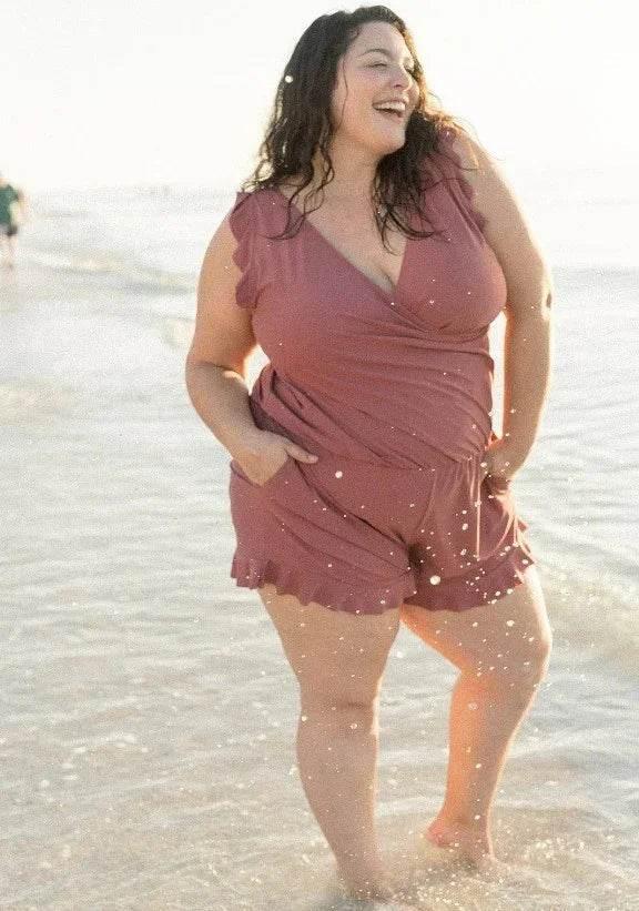 Women's Built-in Bra One-Piece Swimsuit – Quick-Dry & Sculpted Fit (XS–3XL) - ZA-Zola