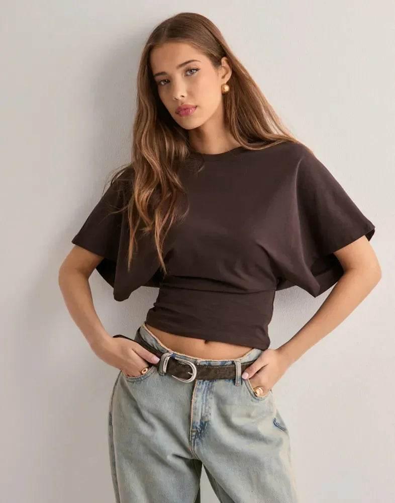 Women’s Batwing Sleeve INS Fashion T-Shirt - ZA-Zola