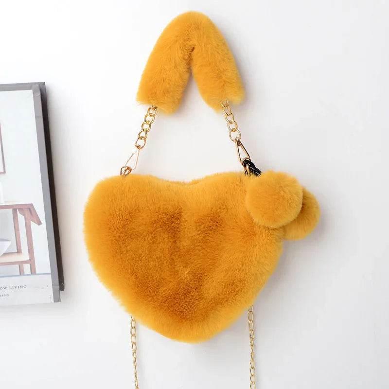 Soft Plush Heart Handbag | Valentine's Day Party Bag - ZA-Zola