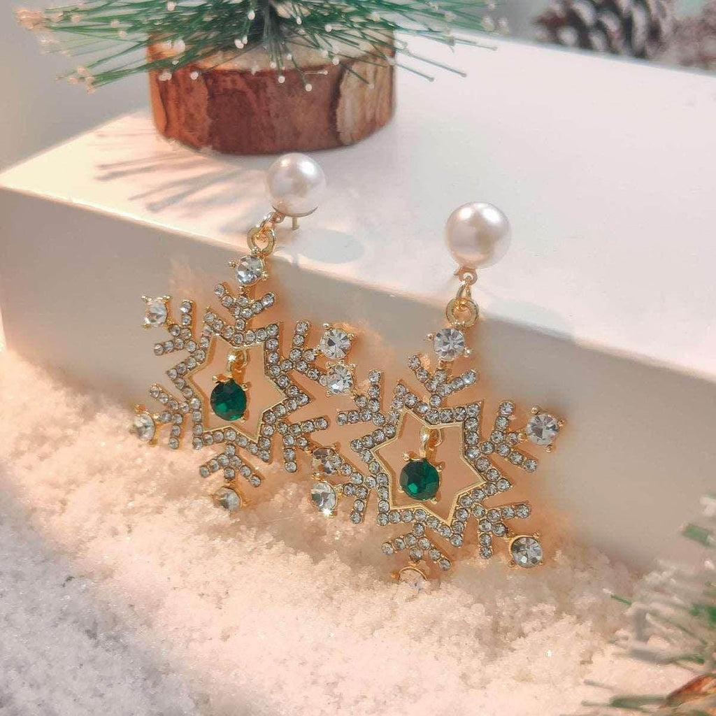 Festive Snowflake Earrings - Shop Now & Shine Bright! - ZA-Zola