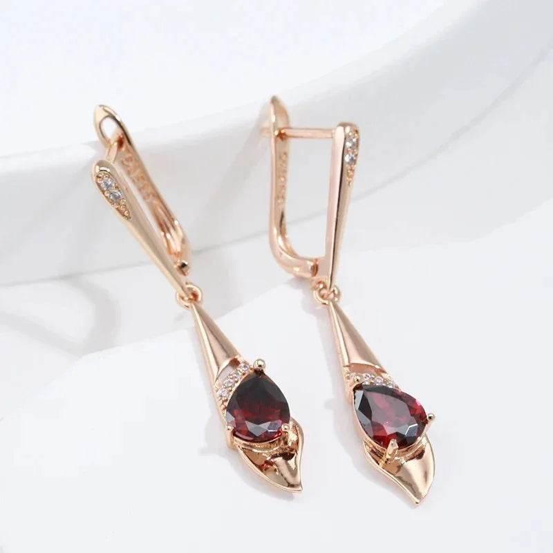 Simple Zircon Water Drop Clip Earrings for Women - ZA-Zola
