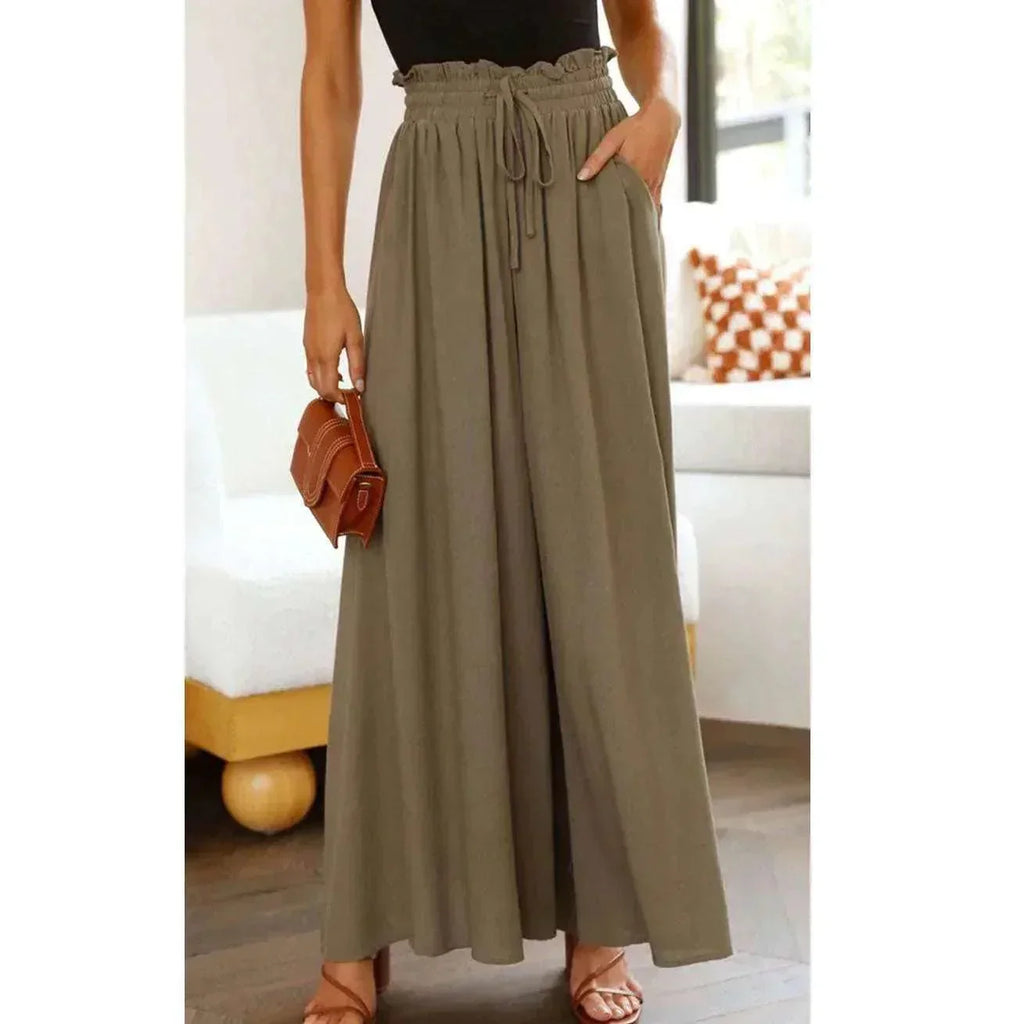 Floral Wide-Leg Beach Pants – Summer Vibes Only - ZA-Zola