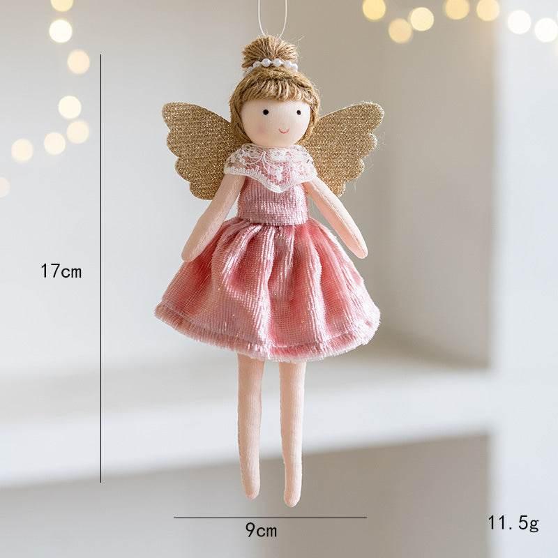 Christmas Angel Pendant Flannel Ankle-Tied Girl Ornament - ZA-Zola