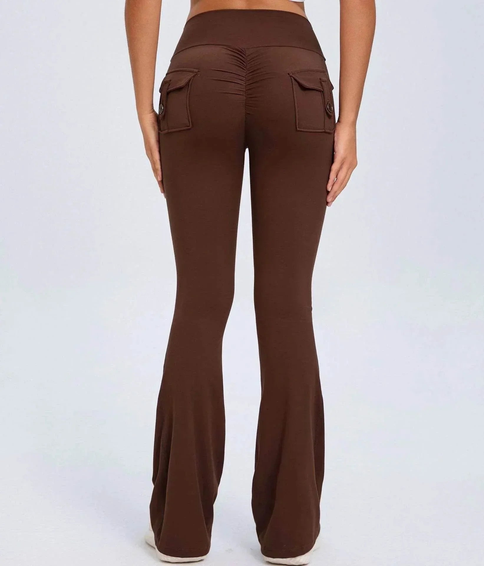 Flared Yoga Pants – High Waist Booty Lift Leggings - ZA-Zola