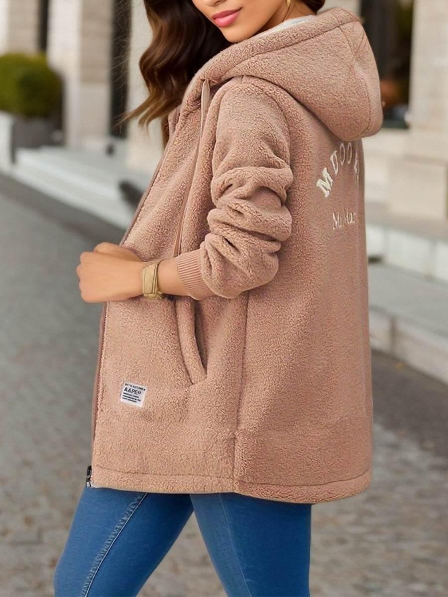Winter Fleece Hooded Jacket – Casual Zip-Up Hoodie - ZA-Zola