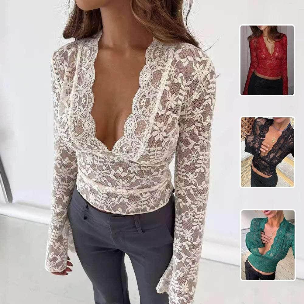 Y2K Lace Slim Fit Top – Black & White | ZA-Zola - ZA-Zola