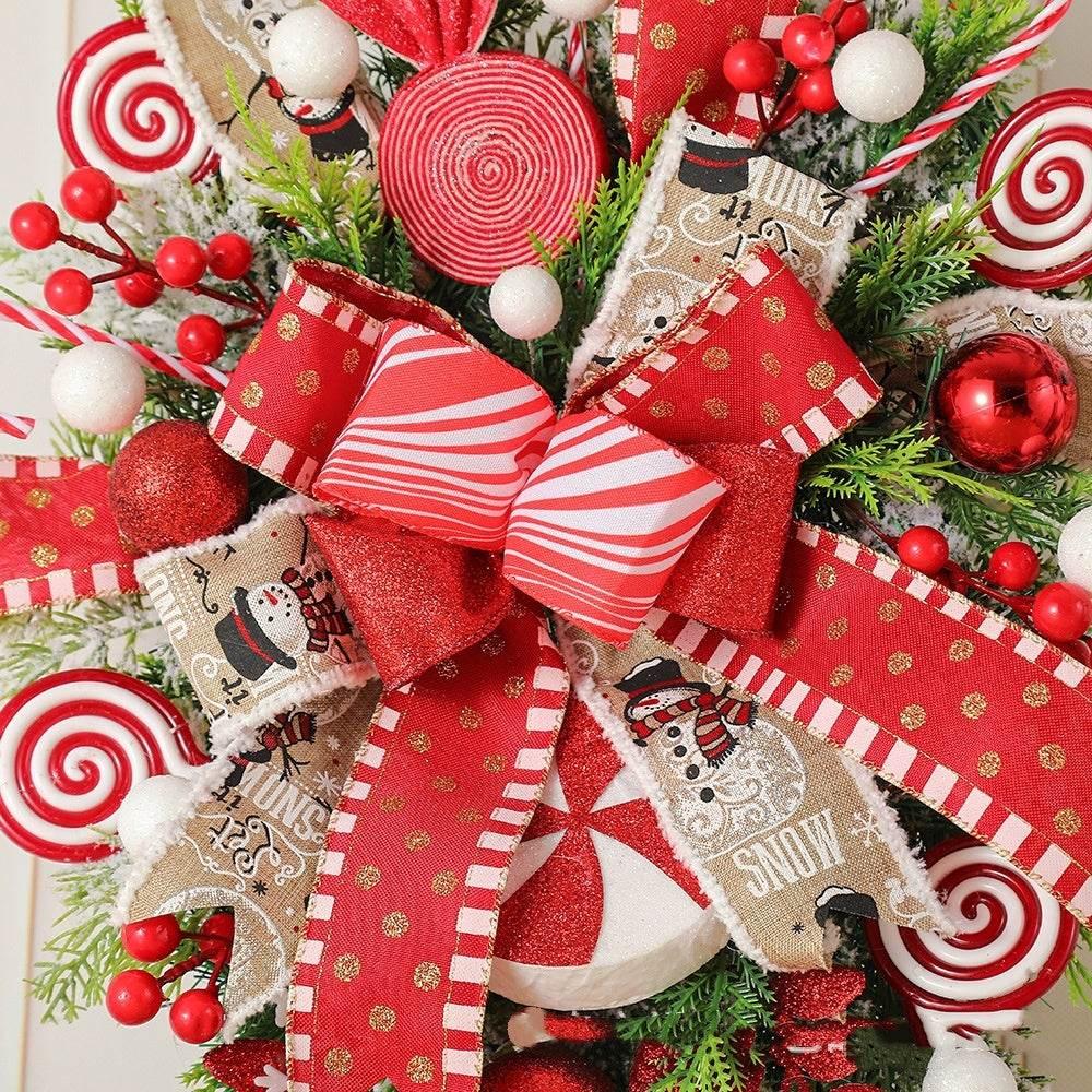 Christmas Wreath Decoration | Artificial Candy Tree Garland Ornament - ZA-Zola