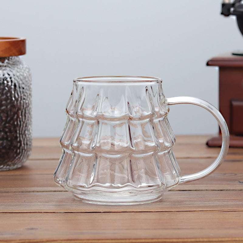 Christmas Glass Mug | Transparent Coffee & Ice Cup 350ml - ZA-Zola