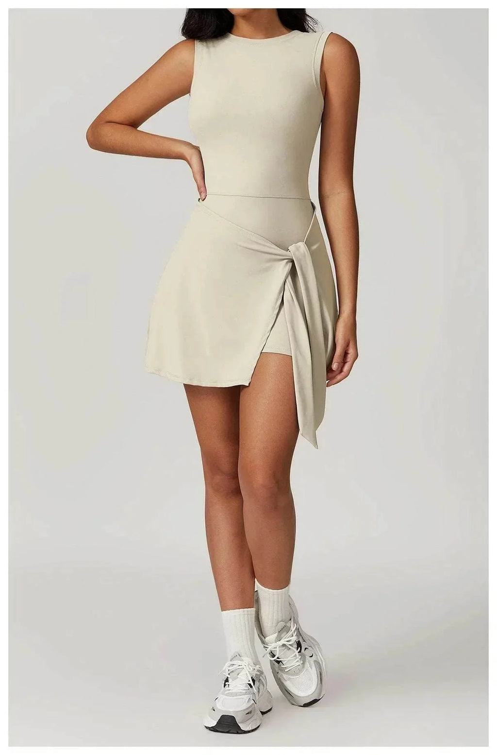 Fake Two-Piece Tight Sports Dress – Women's Fitness Wear - ZA-Zola
