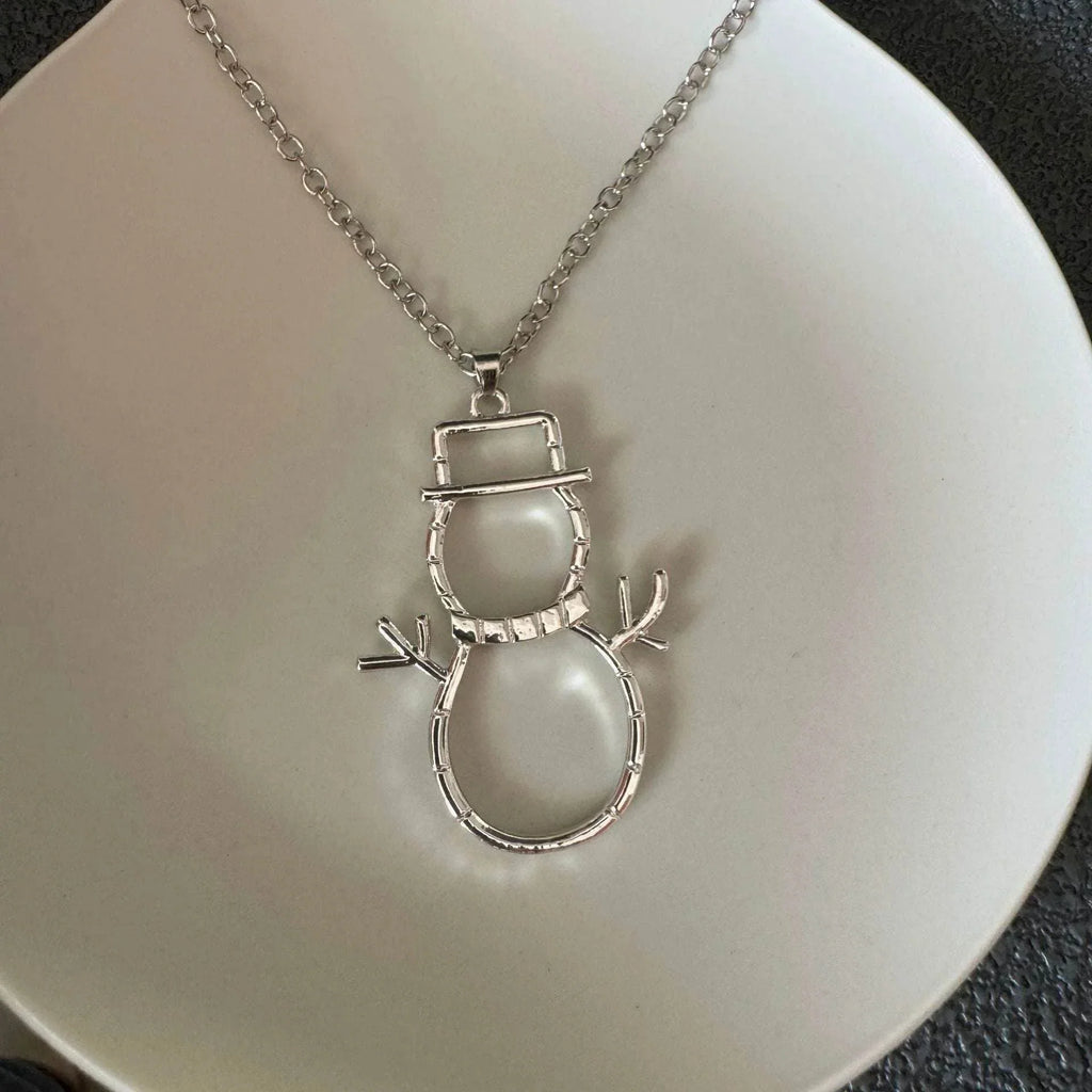 Personalized Snowman Earrings & Necklace - Christmas Jewelry - ZA-Zola