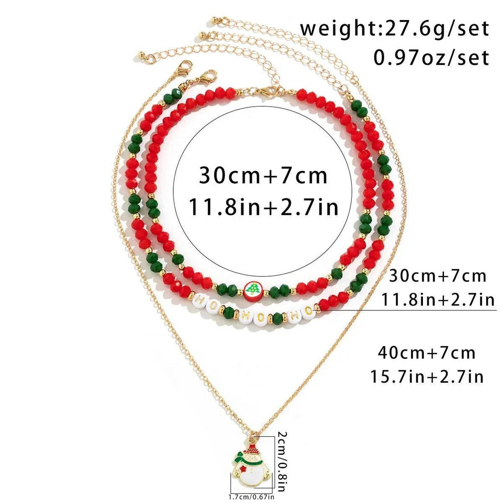 Shop Christmas Snowman Necklace – Festive Crystal Charm - ZA-Zola