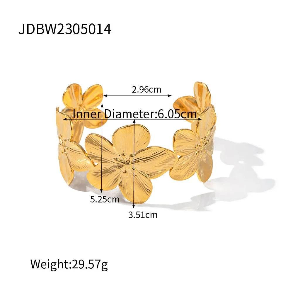 Golden Flower Summer Beach Jewelry Set - ZA-Zola