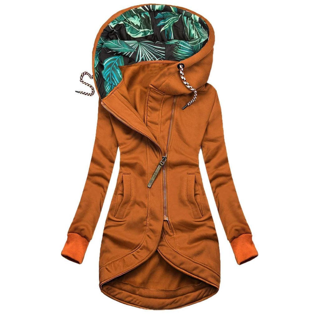 Solid Colour Hooded Long Sleeve Jacket for Men & Women - ZA-Zola