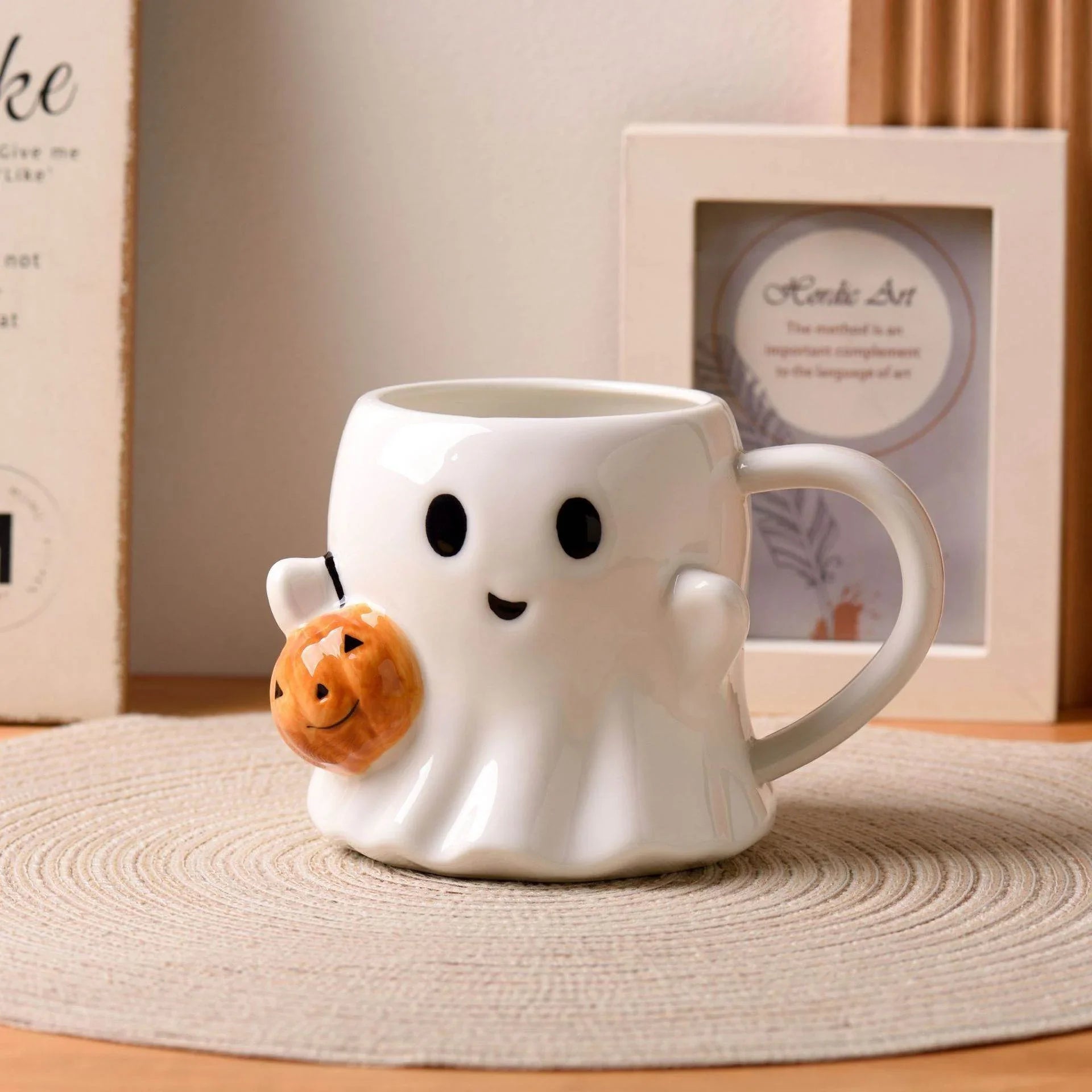 ZA-Zola Pumpkin Ghost Halloween Ceramic Cup - ZA-Zola