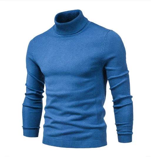 Men's Slim Turtleneck Sweater - Winter Casual Pullover - ZA-Zola