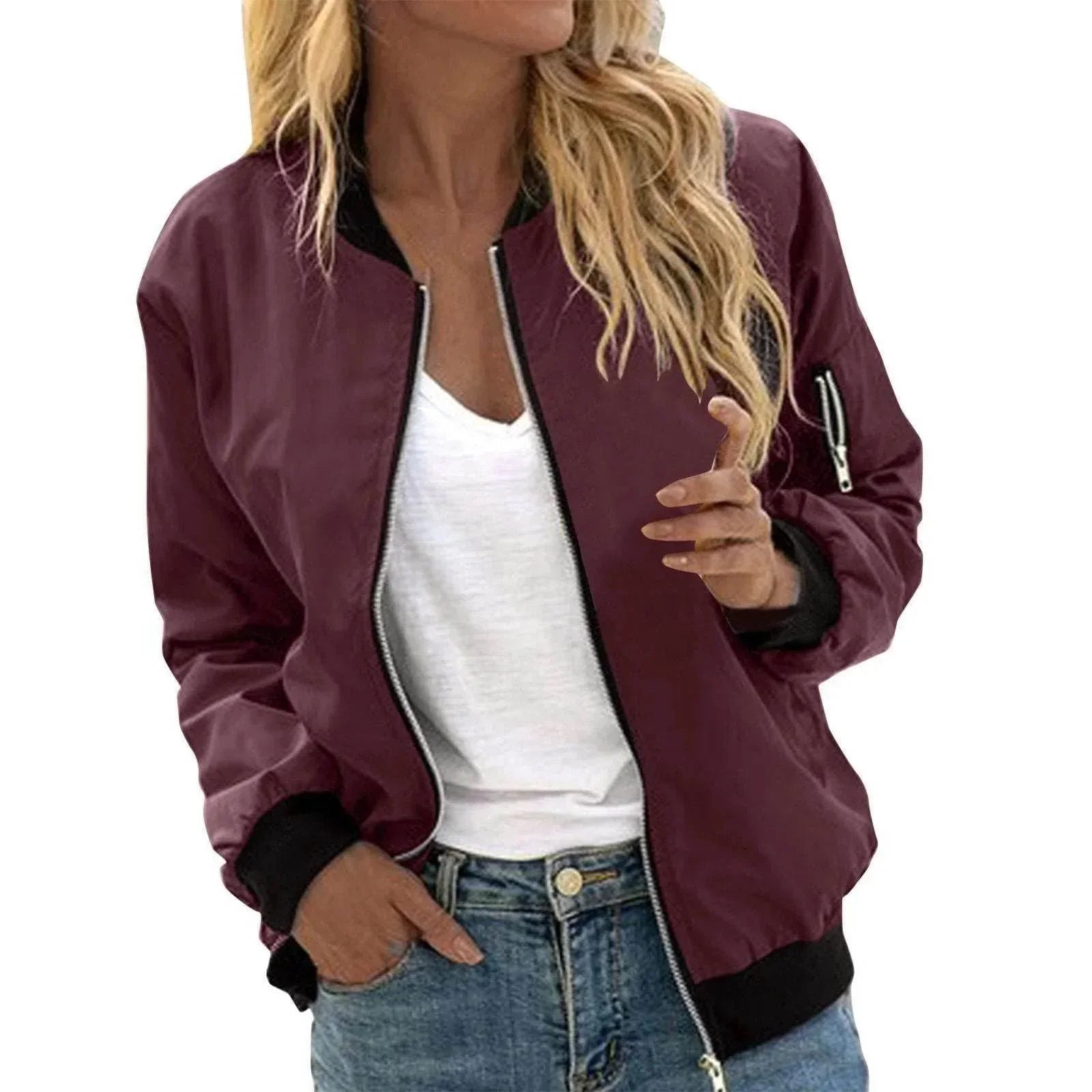 Unisex Street Style Zipper Baseball Jacket - ZA-Zola