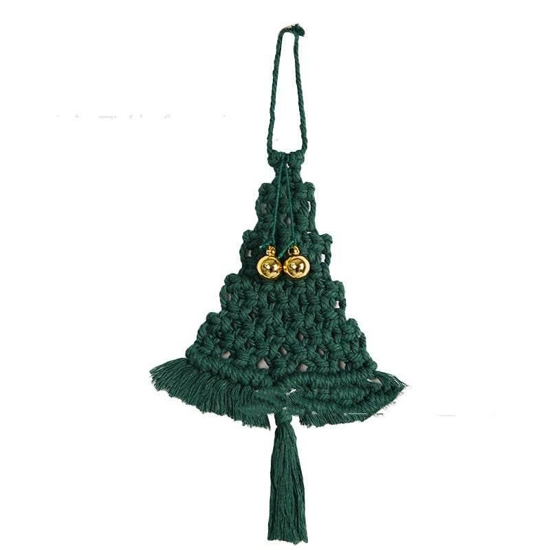 Handwoven Christmas Tree Decoration Pendant – Cotton String Ornament - ZA-Zola
