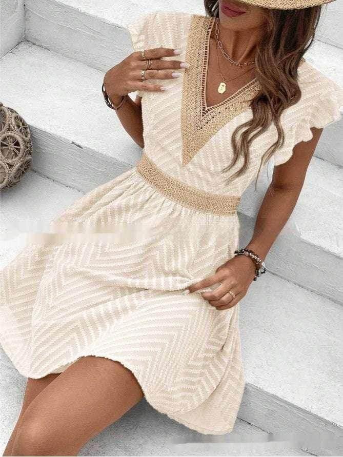Summer Ice Silk Short Sleeve Dress for Women - ZA-Zola