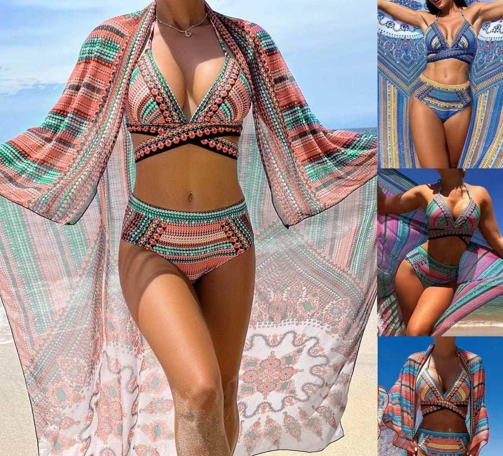 Retro Ethnic Style Cross Strap Bikini | ZA-Zola - ZA-Zola