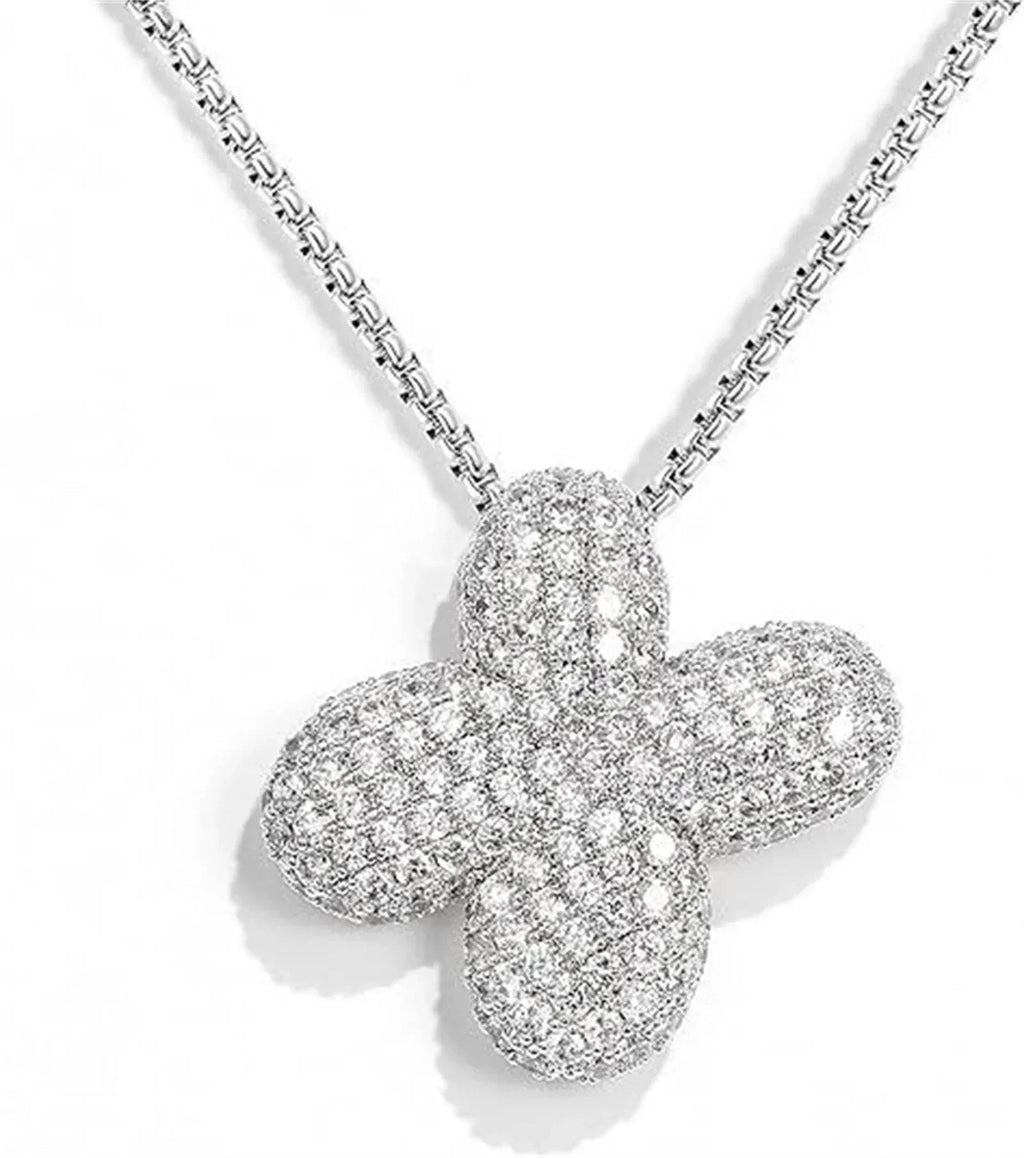 Zircon Balloon Letter Pendant Necklace for Women - ZA-Zola