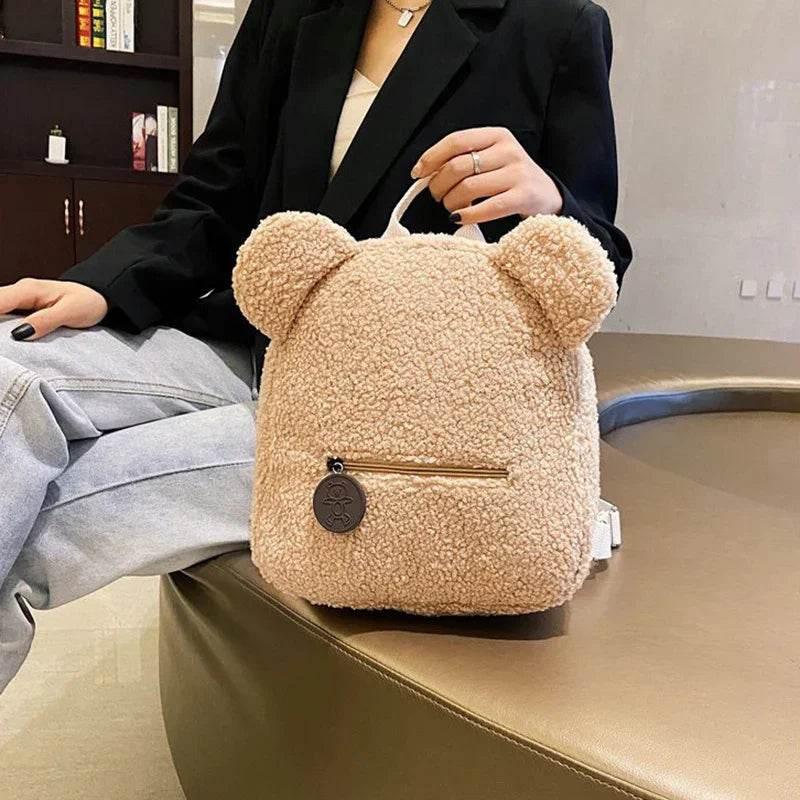 🧸 Buy Cute Bear Backpack – Mini Plush Shoulder Bag - ZA-Zola