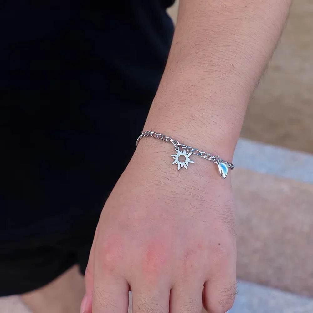 Magnetic Sun Moon Bracelets for Couples - 2Pcs - ZA-Zola