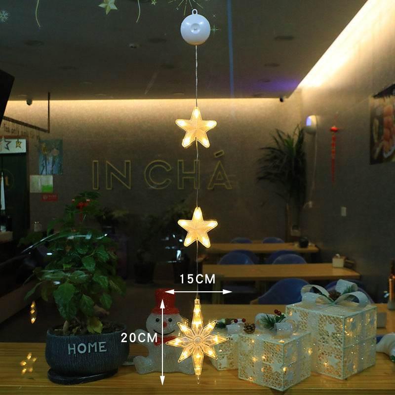 Christmas LED Window Lights 3pcs Star Hanging Lamp - ZA-Zola