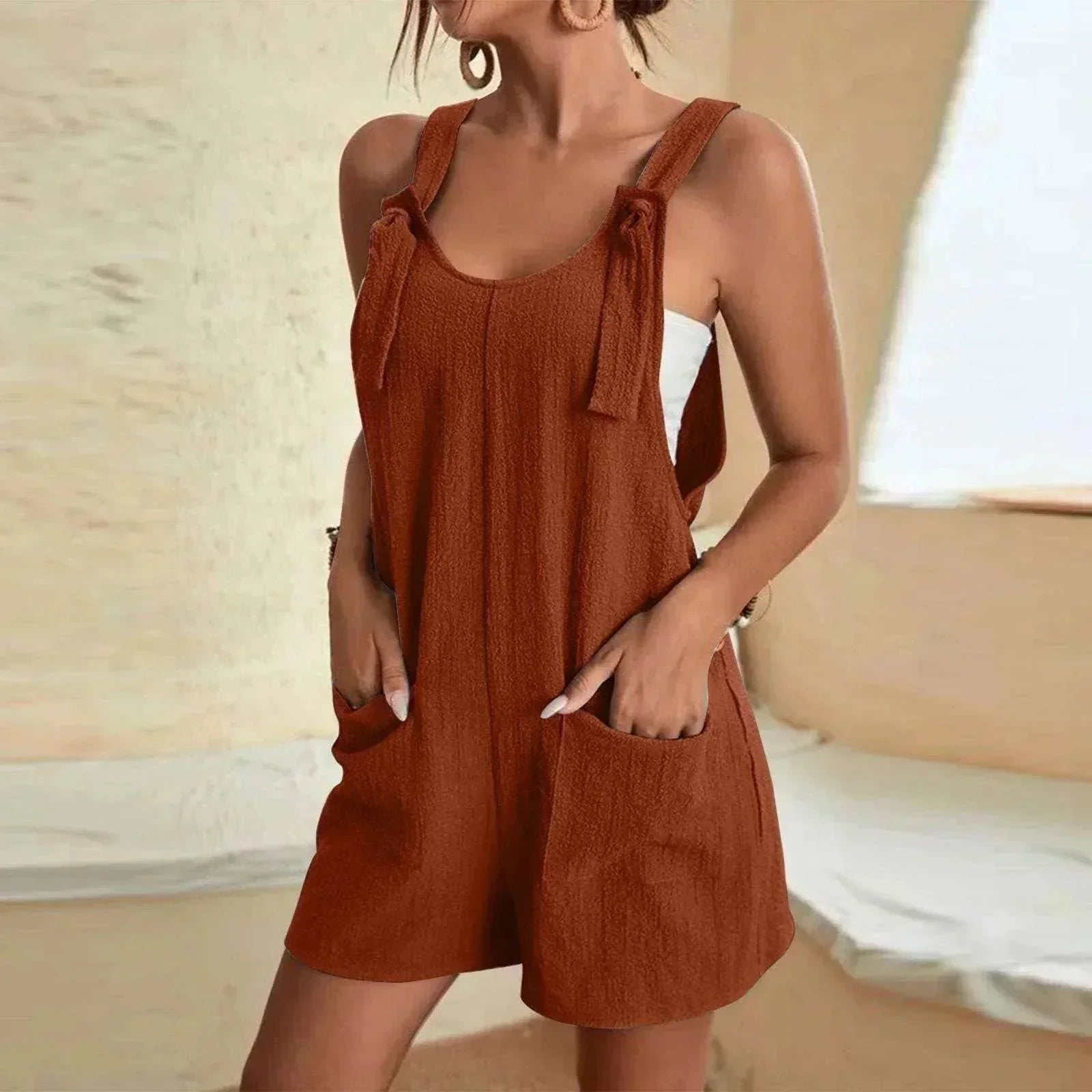 Solid Color Camisole Jumpsuit – Women’s Fashion - ZA-Zola
