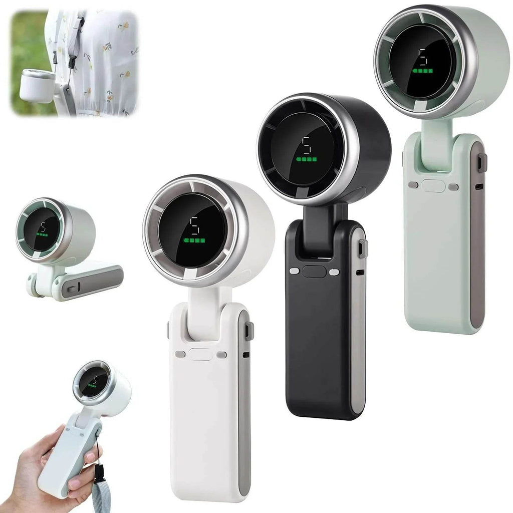 Mini Turbo Folding Fan with Neck & Desk Use - ZA-Zola